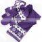 fashional keep warm pretty knitted hat scarf glove set