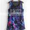 3D printed fashion style free custom your design tank top hot girls top sale 100%polyester tank top