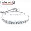 Fashion Adjustable bracelet with extended chain golden silver rhinestone bracelet wholesale