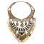 Women Bijoux Major Suit Flowers Rhinestone Vintage Crystal Jewelry Necklace