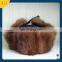 Yellow wolf fur trapper winter hat for dad man