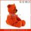 chubby plush orange fabric fat bear