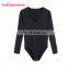 Custom Latest Popular Winter Black Bodysuit Bodycon Women Made Rompers Jumpsuits