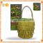 2017 Popular small african wax hollandais fabric matches wax handbag with fringing sets for partyH170120007