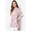 Women printing blouse wholesale islamic clothing elegant long sleeve muslim tops
