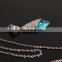 Sterling Silver Colorful Crystal Rhinestone Necklace