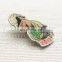 Custom cheap printing lapel pins with butterfly clutch/Cartoon pig image funny design metal pin
