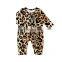 wholesale newborn infant kids baby leopard print soft  breathable onesie baby romper set