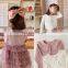 6816/Customize Kids Cotton Long Sleeve Lace Turn-down Collar Shirt Sweet Elegant Casual Girls Top