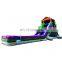New design gorgeous purple Inflatable palm tree long slide with pool, Inflatable slip and slide on hot sale