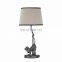 New bulk cheap resin desk lamp silver monkey design modern hotel table lamp for living room