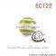 Round green stripe glass bead bulk buy from China EC122(DIY)