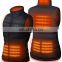 Smart Heating Cotton Sleeveless Jacket Temperature Control Outdoor Waistcoat Washable Usb Charging Heated Vest with Battery