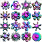 Three leaf colorful fingertip gyro decompression toys