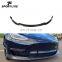 Т стиль углеродного волокна передний бампер-лип для Tesla Model 3 2016 - 2018 годов