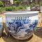 Luxury Large Size Blue And White Porcleain Hand Paint Craft Ceramic Fish Pot Fish Bowl Planters