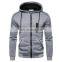 Wholesale customized jackets with zip hoodies winter windproof  velvet sports breathable cozy men's jacket