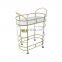 K&B Wholesale multi-function gold metal frame glass luxury drinks trolley hand carts bar