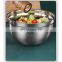 Customize Industrial No Slip Kitchen Stainless Steel Big Baking Mixing Bowl Silicone Base