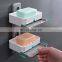 Luxury box for home made soap case wall adhesive no drill kitchen bathroom soap holder with drainer plastic custom soap box