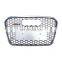 front bumper grill For Audi A6 A6L change to RS6 silver high quality honeycomb radiator mesh 2012 2013 2014 2015