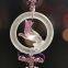 Colored Glass Luxury Rearview Cabbage Car Charm Hanging Pendant Large Size