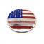 Universal 56.5MM Custom Logo Aluminum America Flag Car Wheel Cover Sticker