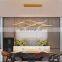 Modern Style LED Linear Strip Luxury Office Pendant Lamp Decorative Ceiling Chandelier Lamp for Living Room