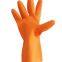 Heavy Duty Orange Latex Industrial Gloves Unlined  Straight Cuff Gloves