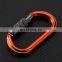 JRSGS Aluminum 25KN Ultra-Light Locking Climbing Carabiner Screw Snap Hook S7108TN