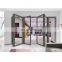 Folding door with glass panel upvc/pvc profile vinyl frame New design plastic folding door sliding