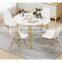 Nordic Wholesales Mdf Round Dining Table Set Furniture Modern Dine Room Chaires Dining Tables Coffee Table