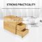 High Quality Bamboo Stackable Storage Drawer Electronic Parts Hardware Storage Component Jewelry Drawer