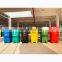 240L large plastic rubbish garbage bin pedal trash can outdoor waste plastic bin with lids and wheel