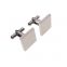 Stainless steel quadrate cufflinks waterproof jewelry for men with customizable name logo