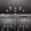 Modern Crystal Glass Hemispherical Shade Pendants Chandelier Ceiling Light Fixture For Living Dining Room Bedroom Kitchen Island