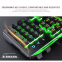 Waterproof Rainbow Key Board with Exclusive Mobile Phone Holder Backlight Portable Metal Panel RGB Gaming Keyboard
