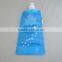 China factory custom foldable plastic drinking water bag with spout and hook