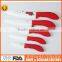 5pcs brand new red handle kitchen ceramic knife set