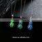 Chinese supplier cucurbitshped necklace with green/blue Luminous stone