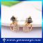 K gold plated crystal cute cat earrings wholesale stud earrings