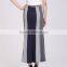 Color Block Long Maxi Skirt Muslim 2016 Fashion Summer Skirt