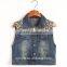 China wholesale OEM customize ladies top fashion design dark blue jeans latest women tops                        
                                                Quality Choice