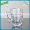 Hot Sale Coffee Glass Cup Cheap Clear Coffee Glass Cup With Handle Thin Bottom Coffee Glass Cup