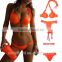 Custom made hot sale push up swimwear for mature women Brazilian Top Bathing Suits bikini Swimwear