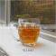 2015 hot sell heavy half pint beer glass with handle