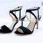 OS06 2015 Women Sandal Ankle Strap with buckle High Heel Satin Upper Women summer sandals