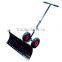 Snow Shovel/Pusher Combo with Wear Strip and wheel