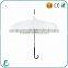 2016 wholesale beautiful design 16ribs pagoda shaped umbrella