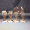 25cm height female right wooden hand beech wood with round wooden base